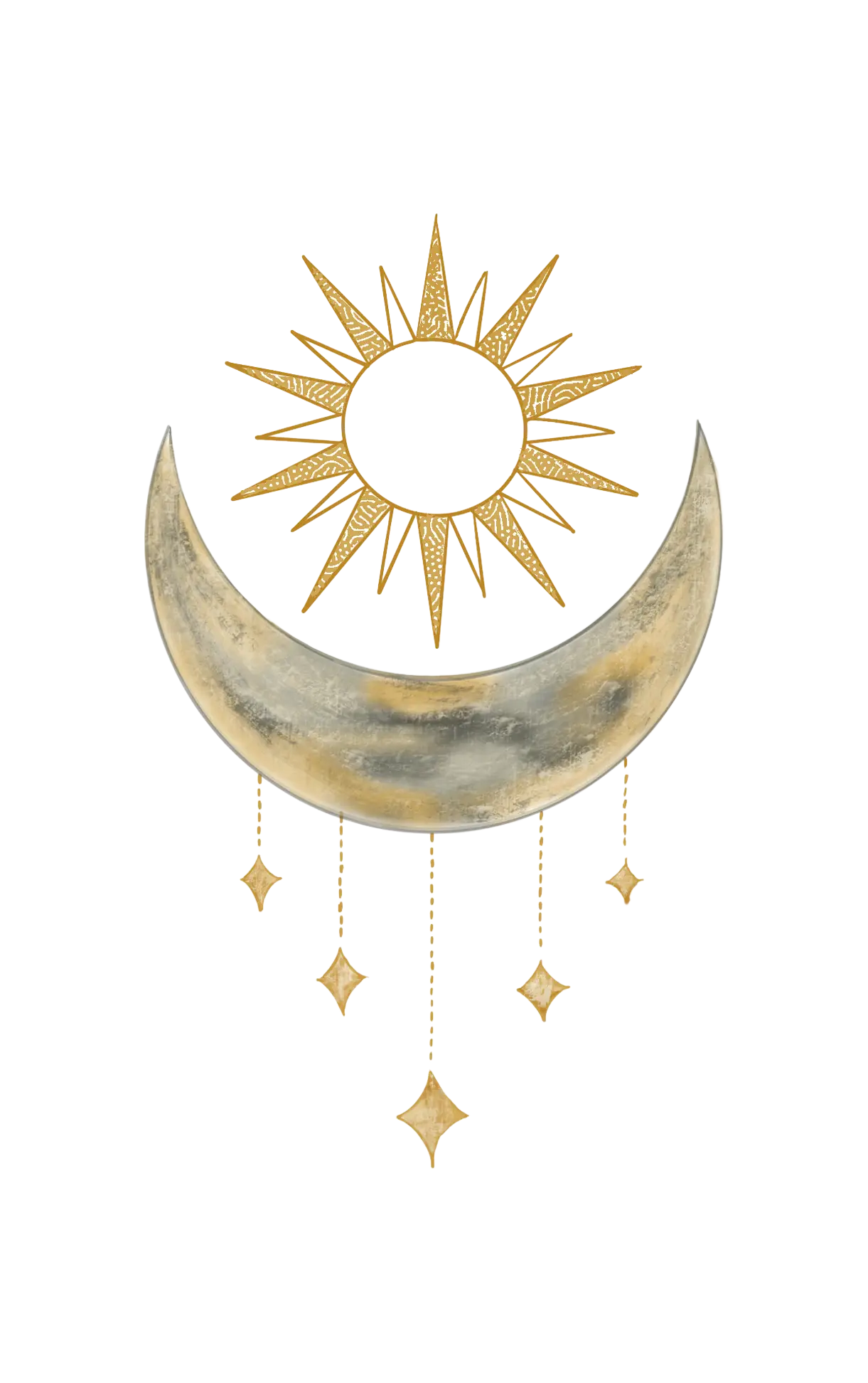 Illustrations Astres lune et soleil